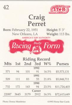 1993 Jockey Star #42 Craig Perret Back